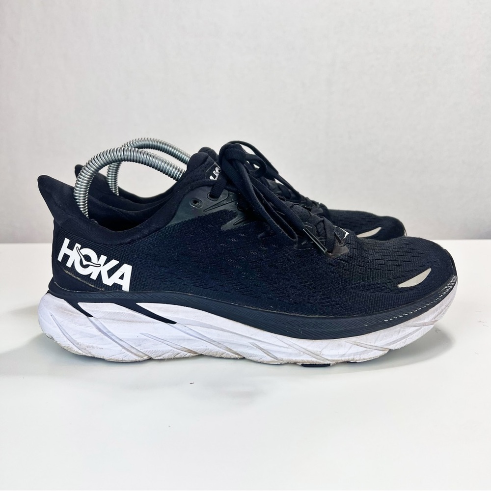 Hoka One One Clifton 8 Women's Size 8.5 B Running Shoes Black‎